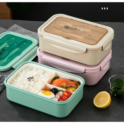 plastic lunch box portable sealing adult students compartments preservation lunch box