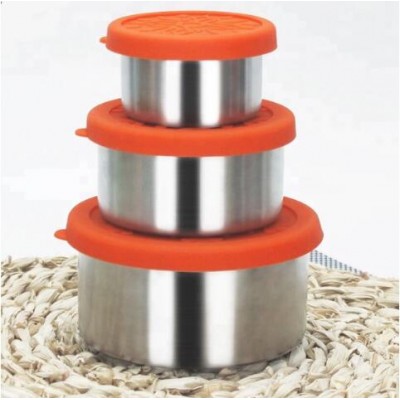 Set of 3 Kitchen Lunch With Leak-proof Silicone Lids