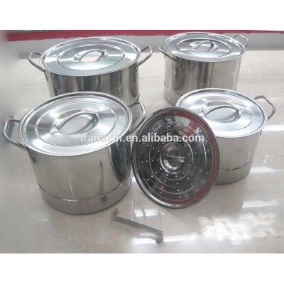 8pcs Stainless Steel Cooking Pot stock pot 8 12 16 20QT