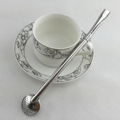 Stainless Steel Yerba Mate Straw ( Long Spoon Bombilla )