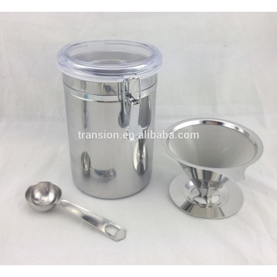 Stainless steel airtight coffee canister 64OZ